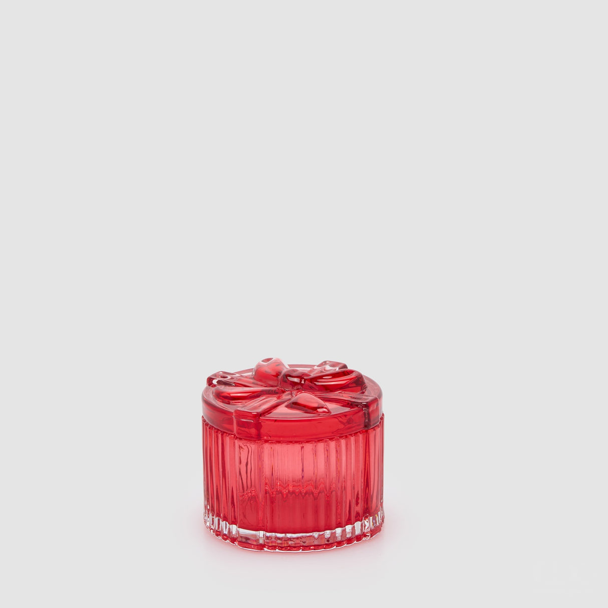 EDG Enzo De Gasperi Contenitore Natalizio Pacco Regalo Rosso in Vetro 6x8cm