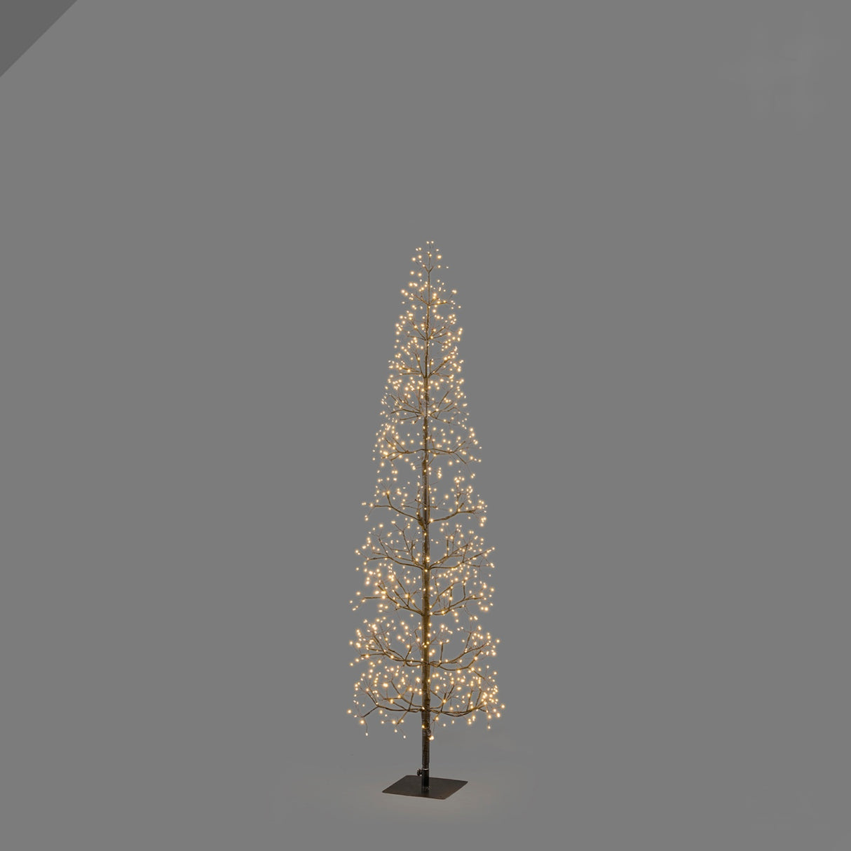 EDG Enzo De Gasperi Faggio Luminoso Natalizio Slim Nero 708 LED 150cm
