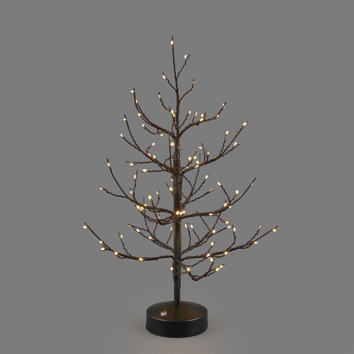 EDG Enzo De Gasperi Faggio Luminoso Natalizio da Tavolo USB Nero 90 MiniLED 45x10cm