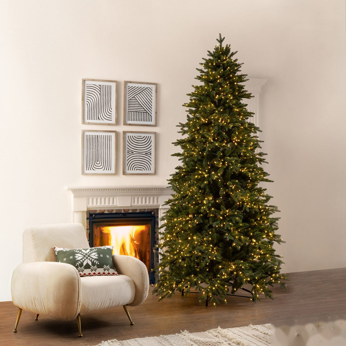 EDG Enzo De Gasperi Albero di Natale Pino Cristallo Verde 3100 MiniLED 270x151cm