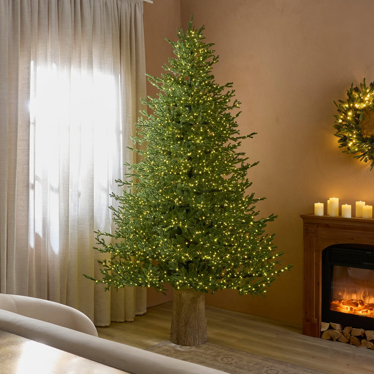 EDG Enzo De Gasperi Albero di Natale Pino Lucciole Verde 4200 Rice LED 240x163cm