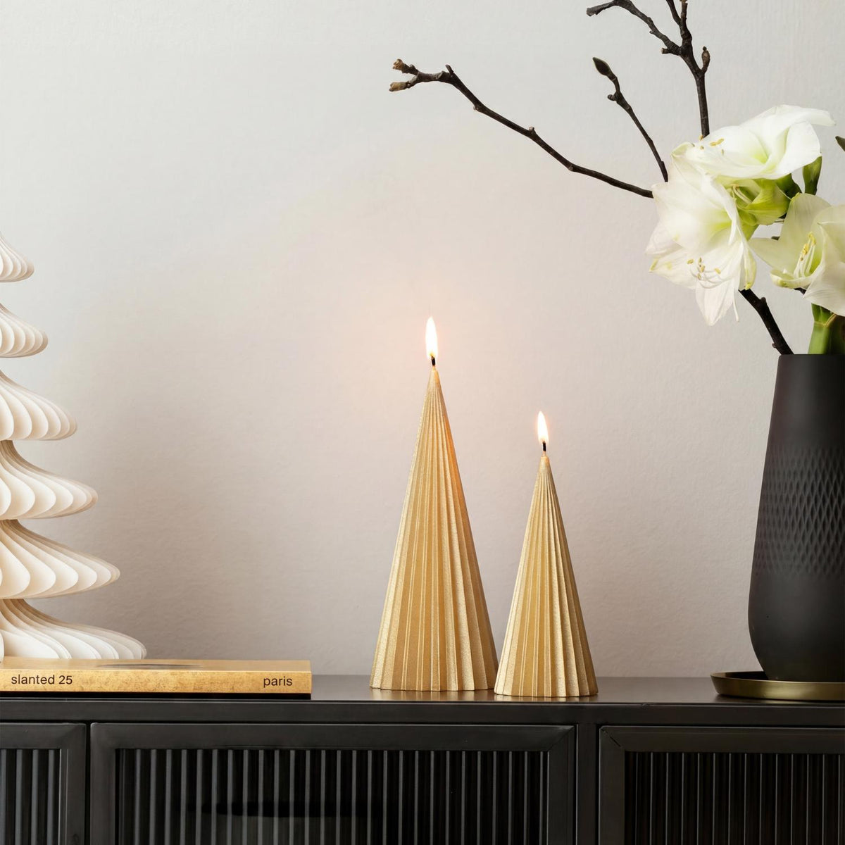 VILLEROY & BOCH Candela Albero di Natale Christmas Chic Oro in Cera 20cm