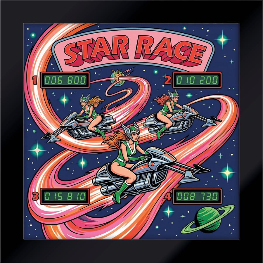 PALAIS ROYAL Quadro Flipper Vintage Star Race in Acrilico Retroilluminato 45x45cm