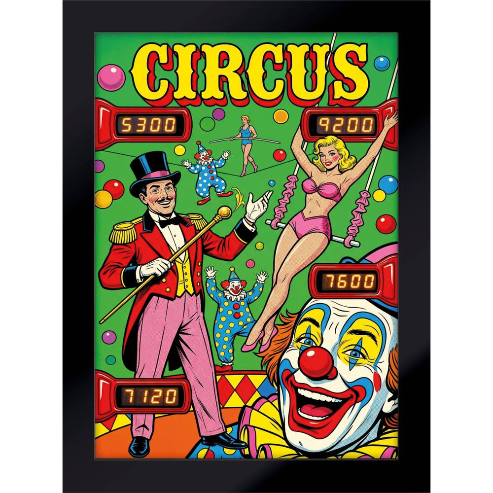 PALAIS ROYAL Quadro Flipper Vintage Circus in Acrilico Retroilluminato 45x60cm