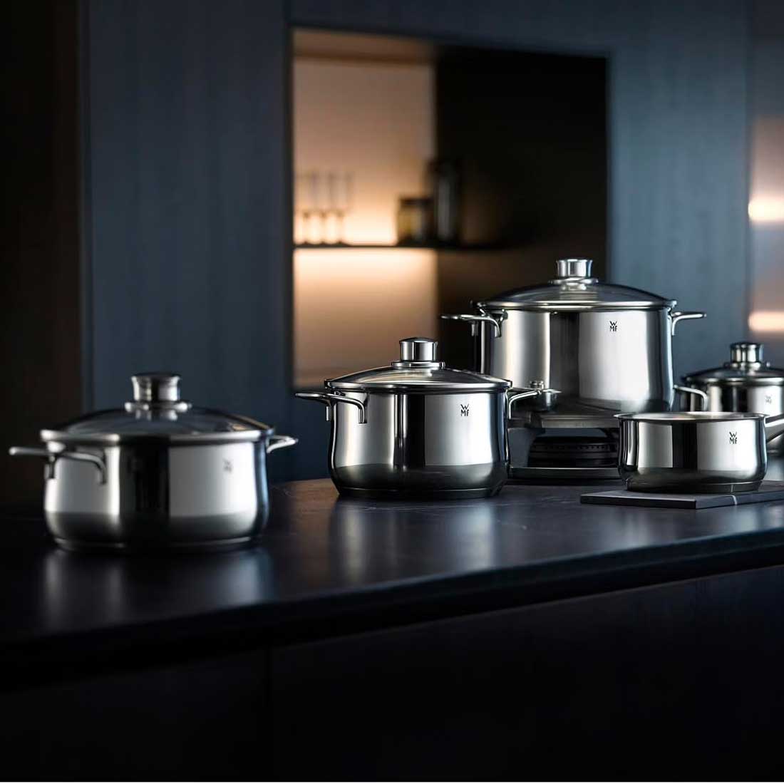 WMF Diadem Plus Set Batteria Pentole 5 Pezzi Acciaio Inox Induzione