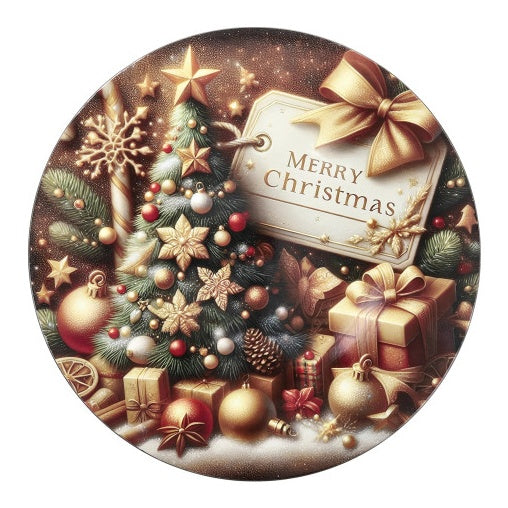 BRANDANI Sottopiatto Natalizio Merry Christmas Oro in Polipropilene 40cm