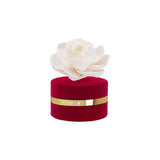 HYPNO CASA Reed Diffuser with White Rose 60ml Flocked Velvet Burgundy Pomegranate