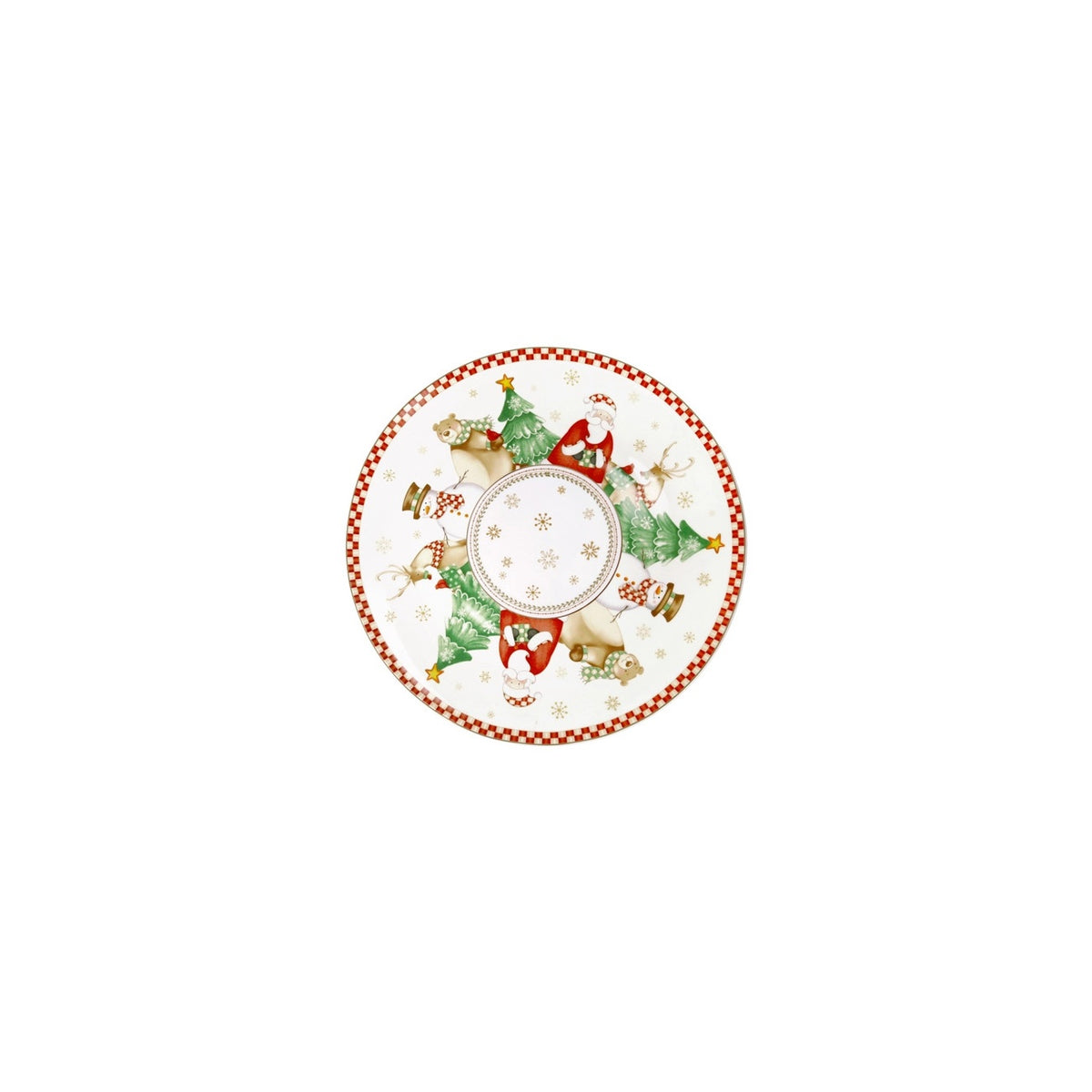 BRANDANI Piatto Panettone Natalizio Racconti in Porcellana 31cm