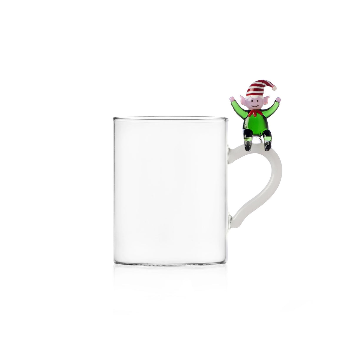 ICHENDORF Tazza Natalizia Christmas Tales Elfo Verde in Vetro Borosilicato 13cm