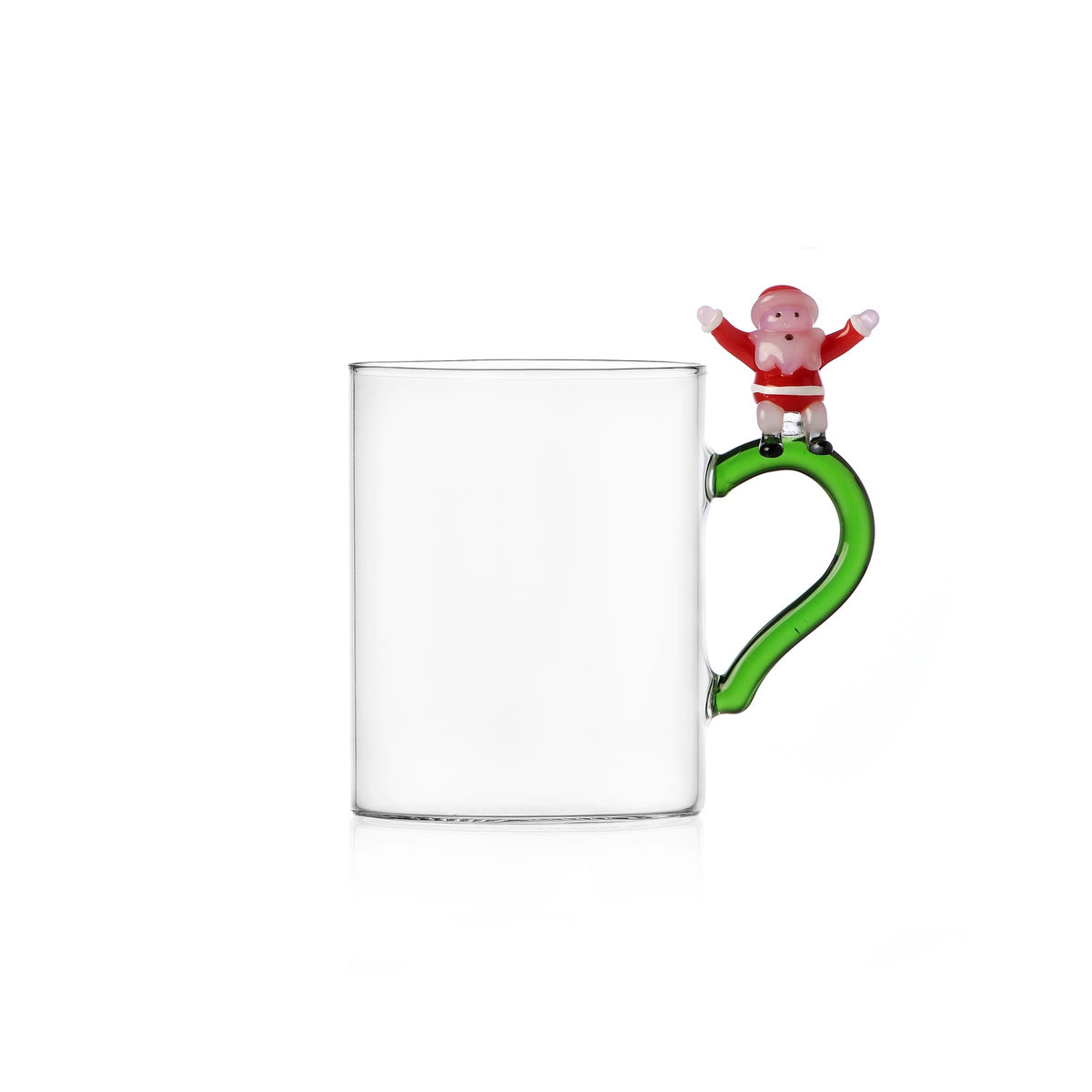 ICHENDORF Tazza Natalizia Christmas Tales Babbo Natale Felice in Vetro Borosilicato 11,5cm