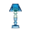 Candeliere Luxor Round Emò Italia in vetro celeste 24 cm con decoro