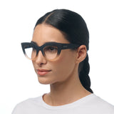 OKKIA Claudia Big Cat Eye Occhiali da Lettura Donna Nero Rosa +3.00