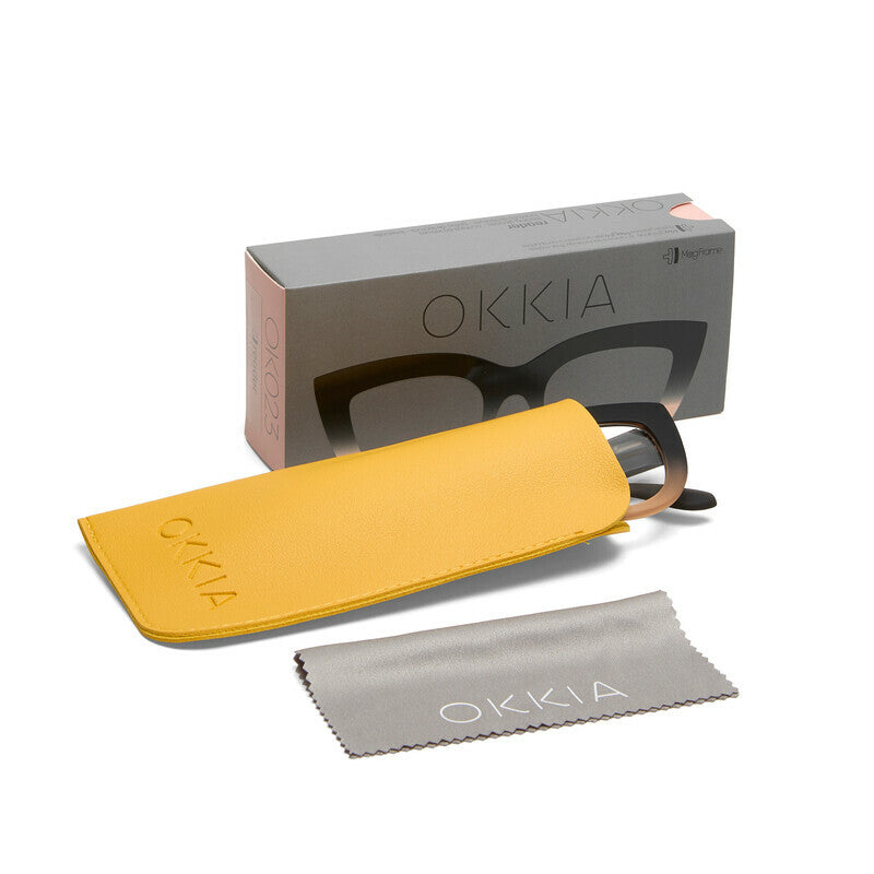 OKKIA Claudia Big Cat Eye Occhiali da Lettura Donna Nero Rosa +1.00