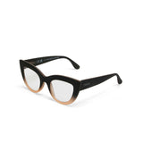 OKKIA Claudia Big Cat Eye Occhiali da Lettura Donna Nero Rosa +2.00