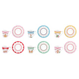 EASY LIFE Set 6 Tazzine da Caffè Natalizie con Piattino Sweet Christmas in Porcellana 100ml