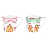 EASY LIFE Set 2 Mug Natalizi Sweet Christmas in Porcellana Fine China 300ml