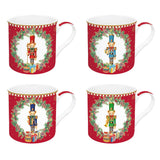 EASY LIFE Set 4 Mug Natalizi Christmas Teddy in Porcellana Fine China 300ml