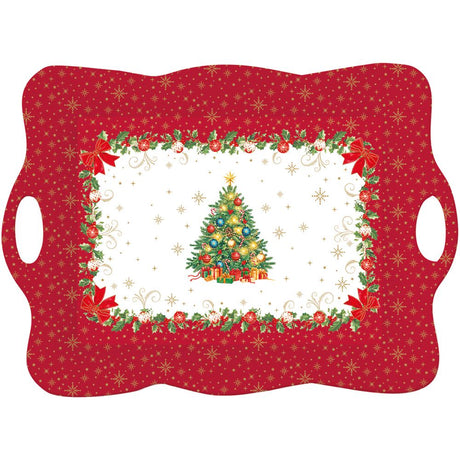 Vassoio cassetta Christmas Heritage Easy Life melamina 53x38 cm
