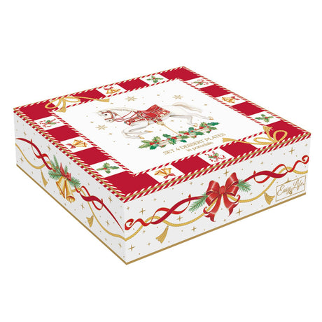 Set 4 piatti dessert Christmas Tale Easy Life 16 cm