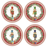 EASY LIFE Set 4 Piatti Dessert Natalizi Christmas Teddy in Porcellana 19cm