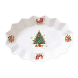 EASY LIFE Piatto Ovale Natalizio Christmas Tale in Porcellana 25x17cm