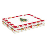 EASY LIFE Piatto Natalizio a Forma di Abete Christmas Tale in Porcellana 28,5x21,5cm