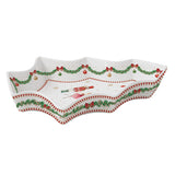 EASY LIFE Piatto Natalizio a Forma di Abete Magie de Noel in Porcellana 28,5x21,5cm
