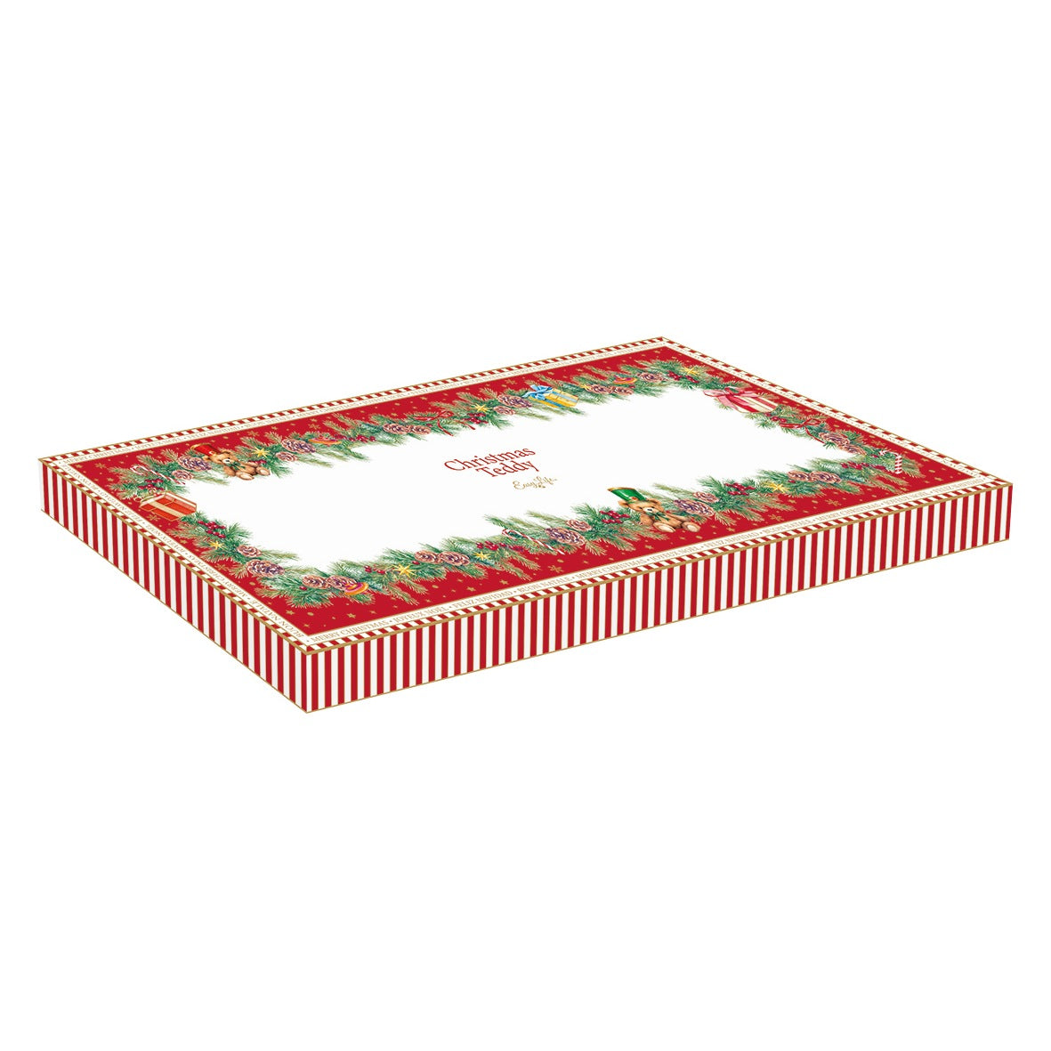 EASY LIFE Vassoio Natalizio Christmas Teddy in Porcellana 35 cm