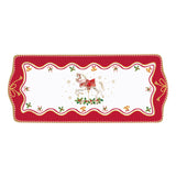 EASY LIFE Vassoio Natalizio Christmas Tale in Porcellana 35 cm