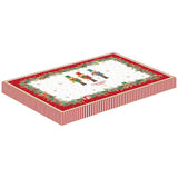 EASY LIFE Vassoio Ovale Natalizio Christmas Teddy in Porcellana 35x23,5cm