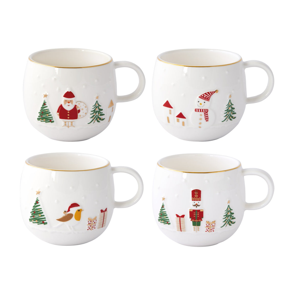 EASY LIFE Tazza Natalizia Let It Snow in Porcellana 400 ml