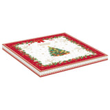 EASY LIFE Piatto Torta Natalizio Christmas Heritage in Porcellana 32cm