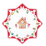 EASY LIFE Piatto Torta Natalizio Sweet Christmas in Porcellana 32cm