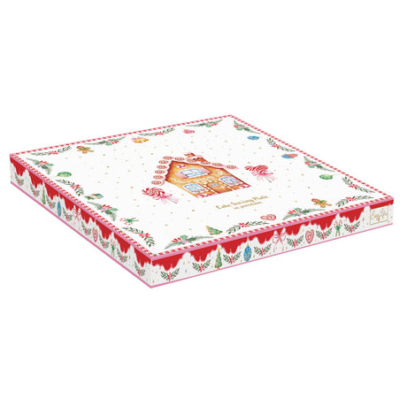 Piatto torta natalizio Sweet Christmas Easy Life porcellana 32 cm
