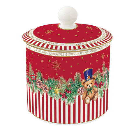 Barattolo natalizio Christmas Teddy Easy Life porcellana 13 cm