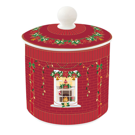 Barattolo natalizio Festive Avenue Easy Life porcellana 13 cm