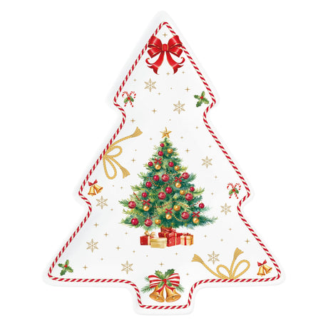 Piatto natalizio a forma di abete Christmas Tale Easy Life 25,5 cm