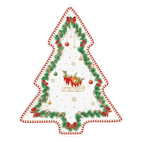 Piatto natalizio a forma di abete Magie de Noel Easy Life 25,5 cm