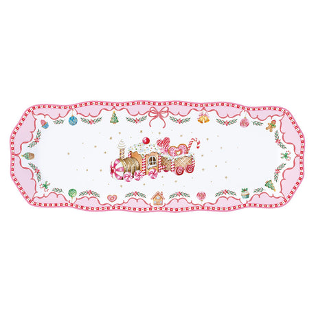 Vassoio natalizio Sweet Christmas Easy Life porcellana 37 cm