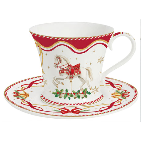 Tazza natalizia con piattino Christmas Tale Easy Life 200 ml