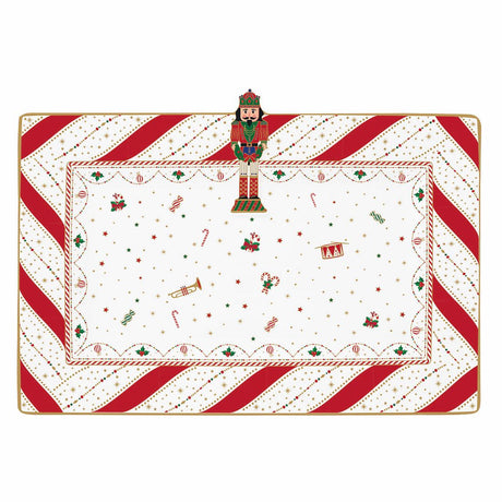 Vassoio natalizio Nutcracker Twist Easy Life 36x24 cm