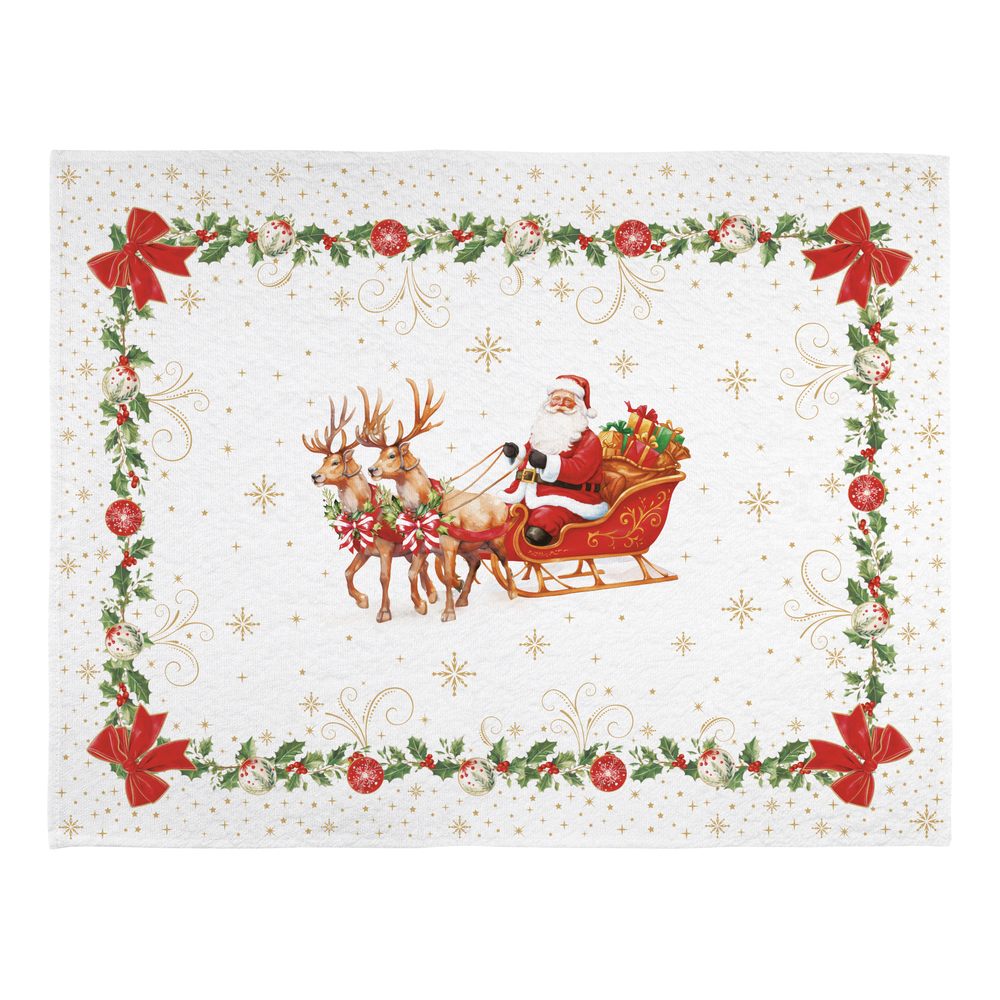EASY LIFE Coperta Natalizia Christmas Heritage Santa Claus in Poliestere 170x130cm