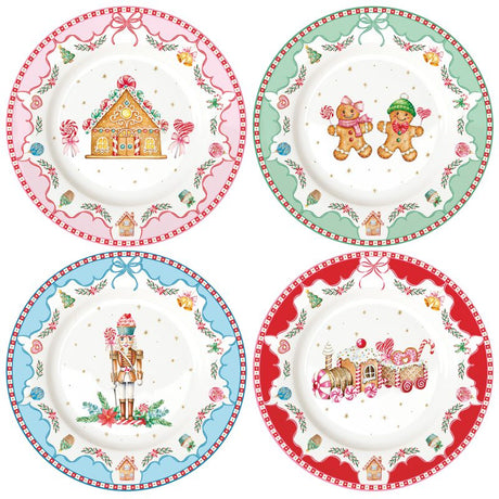 Set 4 piatti dessert Sweet Christmas Easy Life 19,5 cm