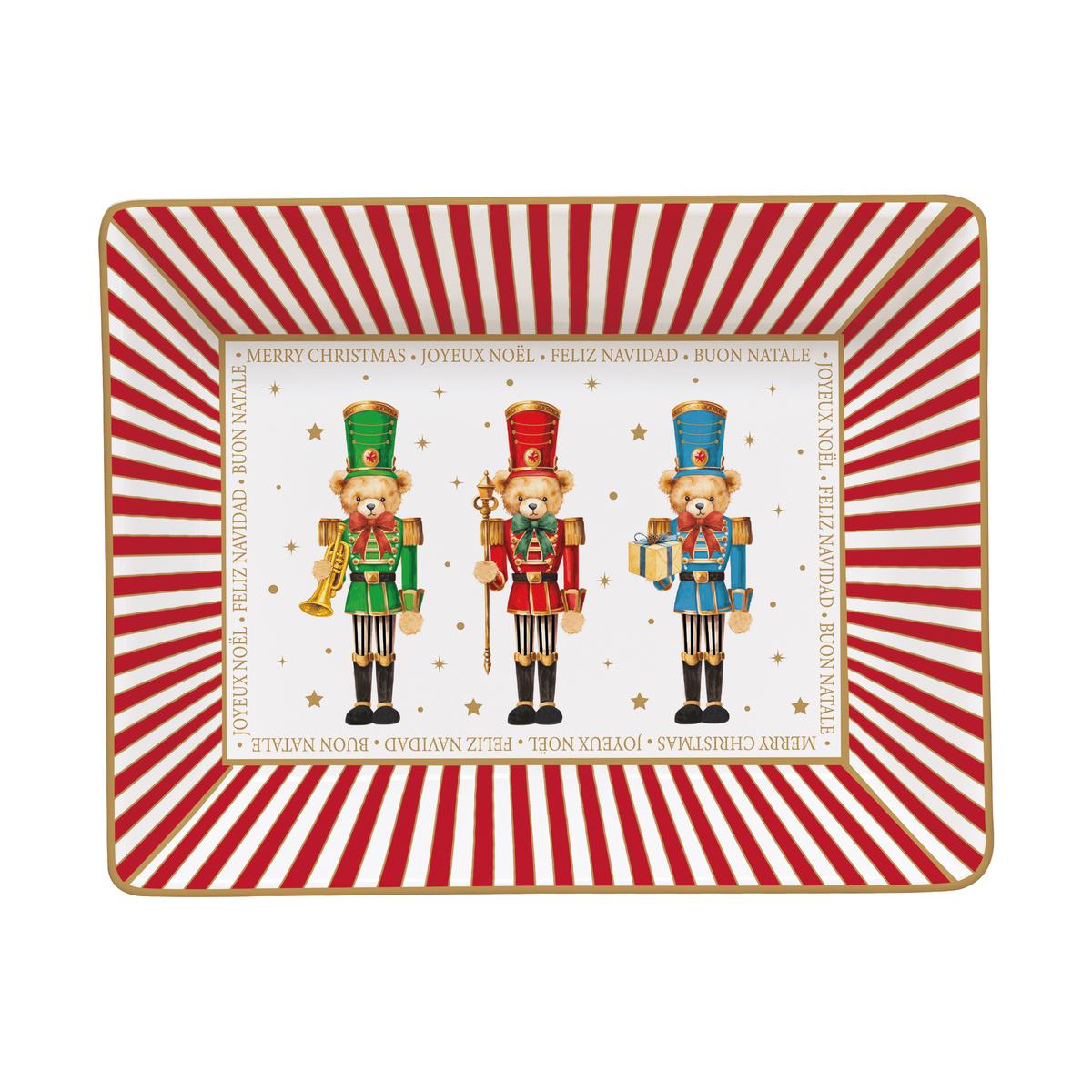 EASY LIFE Svuotatasche Natalizio Christmas Teddy in Porcellana 14x11cm