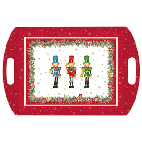 Vassoio con manici Christmas Teddy Easy Life melamina 52x35 cm