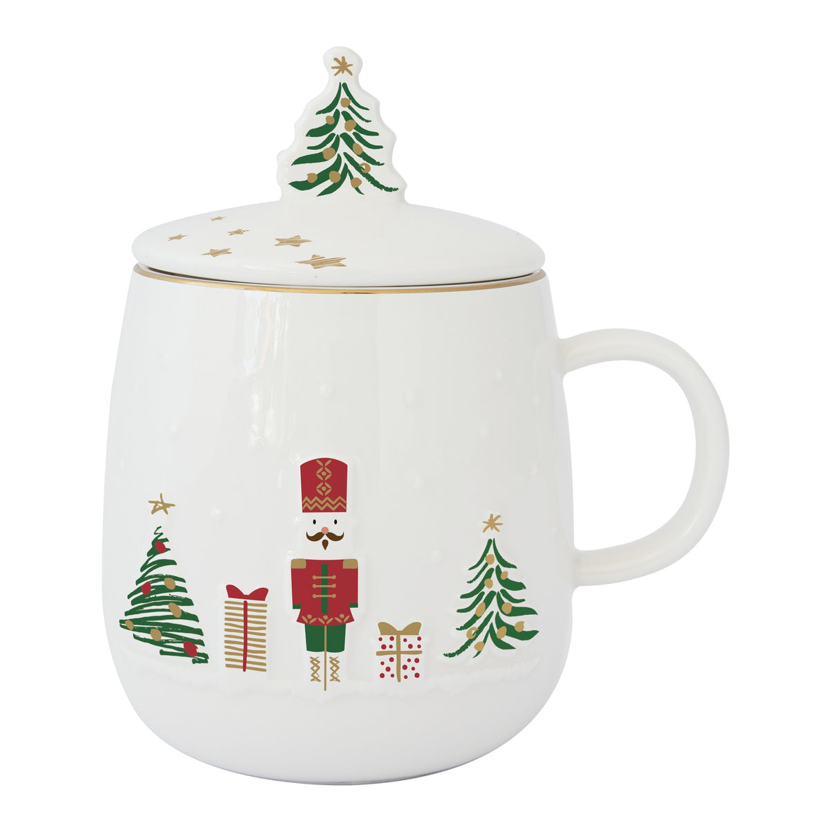 EASY LIFE Infusiera Natalizia Let It Snow Schiaccianoci in Porcellana 450ml