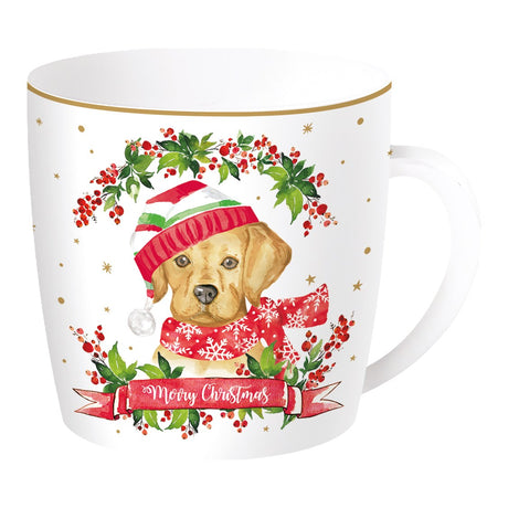 Tazza Christmas Dogs labrador Easy Life con scatola di latta
