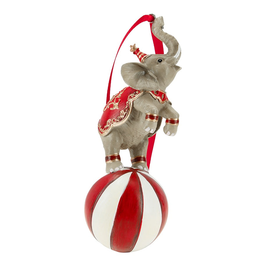 TIMSTOR Elefante del Circo Natalizio da Appendere 12,6 cm