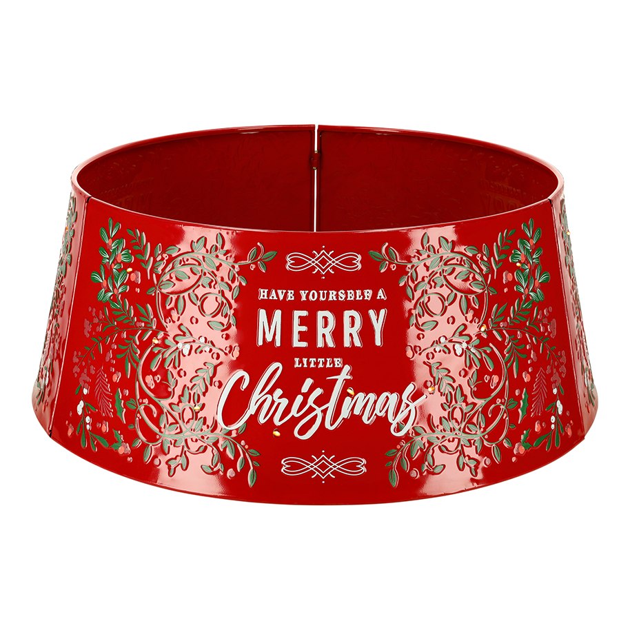TIMSTOR Base Copri Piede per Albero di Natale All I Want for Christmas in Metallo 64,8 cm