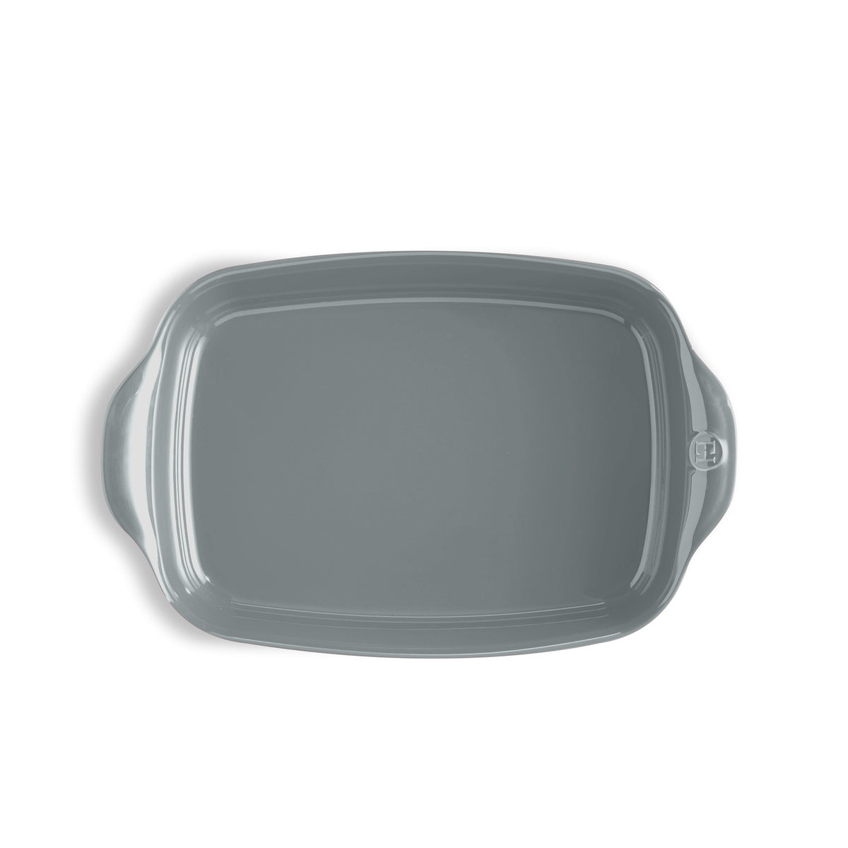 EMILE HENRY Pirofila Rettangolare da Forno in Ceramica Grigia 36x23,5 cm